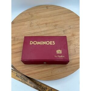 PAVILION DOMINOES GAME WITH RED CASE - 1992 - 55 PIECES
